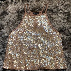 Cute little tank top sequin top.